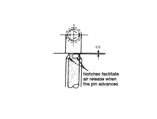 Figure 3.21: Gas venting using an ejector pin