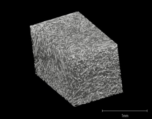 Glass fibers in resin 